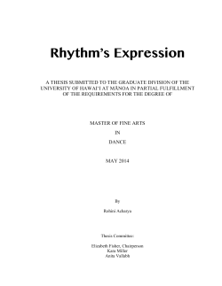 Rhythm`s Express - MFA Thesis Document by