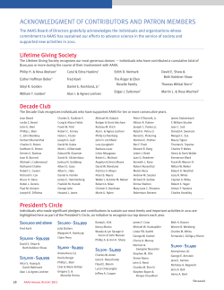 AcknowleDgmenT of conTriBuTorS AnD PATron memBerS