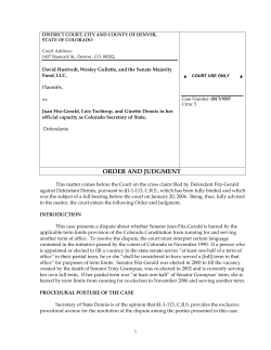 David Hustvedt, Wesley Gullette, and the Senate Majority Fund, LLC