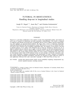 Handling drop-out in longitudinal studies