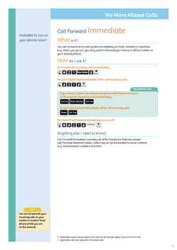 Telstra Home Phone Services - Call Forward Immediate