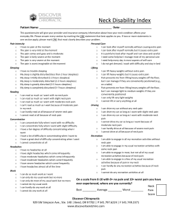 Disability Form - Discover Chiropractic | Bend Oregon Chiropractor