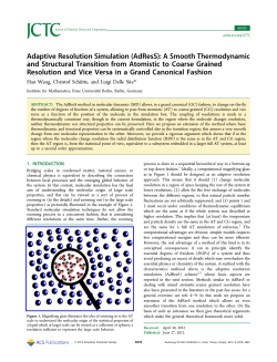 Adaptive Resolution Simulation (AdResS): A Smooth