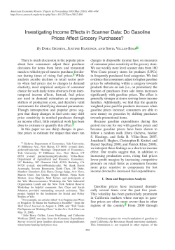 Investigating Income Effects in Scanner Data: Do Gasoline Prices