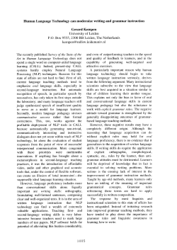 Human Language Technology can modernize writing and grammar