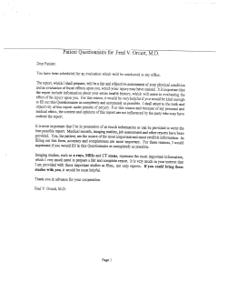 Questionnaire - Edington Medical Group