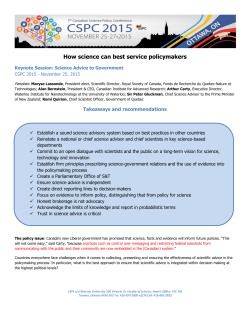 How science can best service policymakers