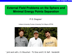 External Field Problems on the Sphere and Minimal Energy Points