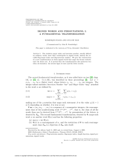 SIGNED WORDS AND PERMUTATIONS, I