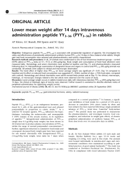 Lower mean weight after 14 days intravenous administration peptide