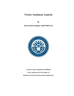 Twitter Sentiment Analysis