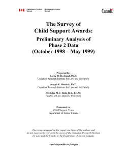 The Survey of Child Support Awards