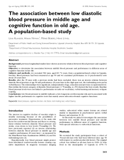 The association between low diastolic blood pressure in middle age