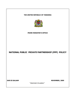 national public private partnership (ppp) policy