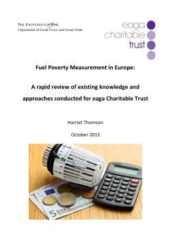 Fuel Poverty Measurement in Europe: A rapid review of existing