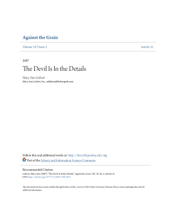 The Devil Is In the Details - Purdue e-Pubs