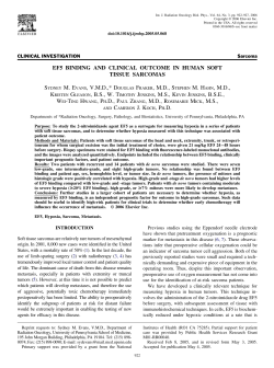 EF5 BINDING AND CLINICAL OUTCOME IN HUMAN SOFT TISSUE