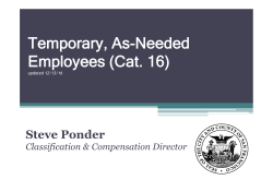Temporary, As-Needed Employees (Cat. 16)