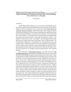 Representations of Persians in Greek Attic Vase Painting