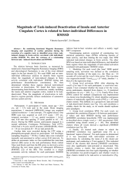 Magnitude of Task-induced Deactivation of Insula and Anterior