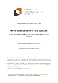 From corruption to state capture
