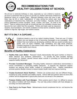 HEALTHY CELEBRATIONS AT SCHOOL