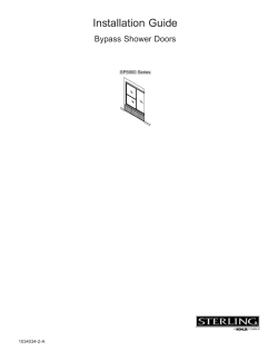 Installation Guide - Sterling Plumbing