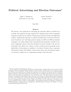 Political Advertising and Election Outcomes