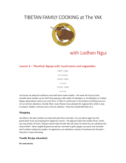 TIBETAN FAMILY COOKING Session 4 with Lodhen Ngui
