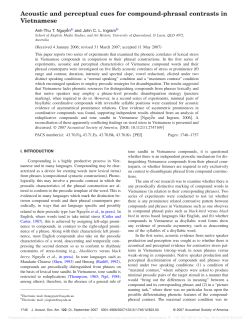 Acoustic and perceptual cues for compound-phrasal