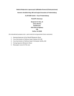 Medical Malpractice Laparoscopic Gallbladder Removal
