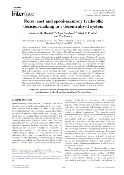 Noise, cost and speed-accuracy trade-offs: decision
