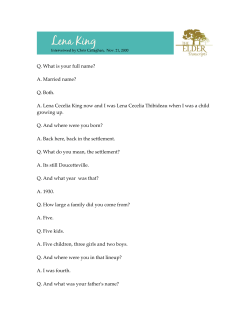 Q. What is your full name? A. Married name? Q. Both. A. Lena