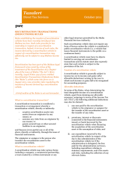 Securitisation transactions (Deductions) rules