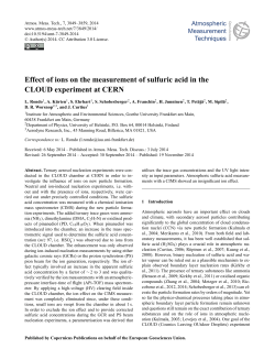 Effect of ions on the measurement of sulfuric acid in the CLOUD