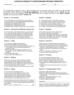 Pain Questionnaires - Southwest Physical Medicine