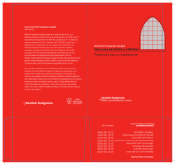 Gu&iacute;a para pacientes y visitantes Preparaci&oacute;n para su