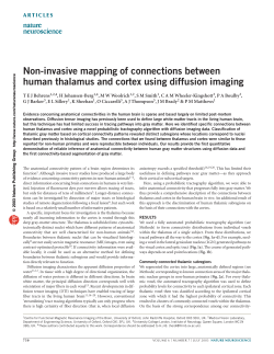 Non-invasive mapping of connections between human thalamus