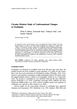 Circular dichroic study of conformational changes in