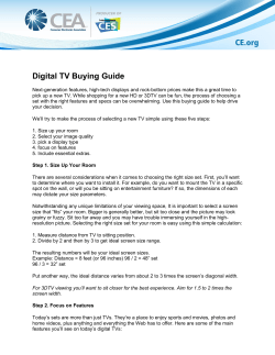 Digital TV Buying Guide