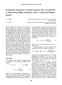 Competitive adsorption at surface aluminum sites: An approach to