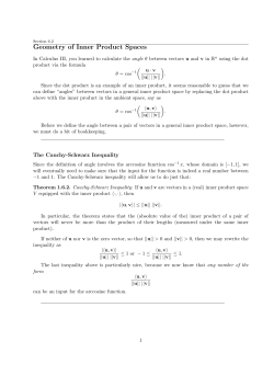 Geometry of Inner Product Spaces