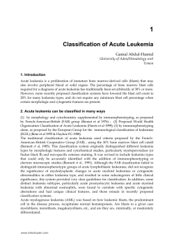 Classification of Acute Leukemia