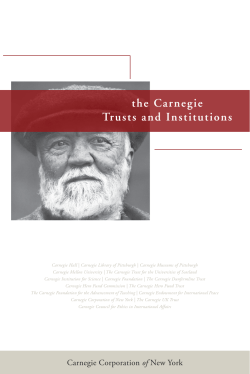 the Carnegie Trusts and Institutions