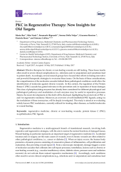 PKC in Regenerative Therapy: New Insights for Old Targets