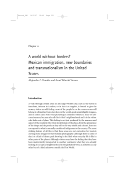 A world without borders? Mexican immigration, new
