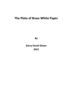 The Plate of Brass White Paper - Oregon`s History of Francis Drake