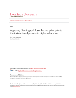 Applying Deming`s philosophy and principles to the instructional