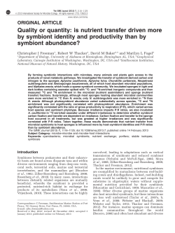 Quality or quantity: is nutrient transfer driven more by
