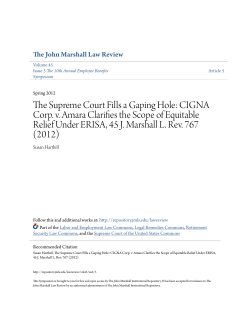 The Supreme Court Fills a Gaping Hole: CIGNA Corp. v. Amara